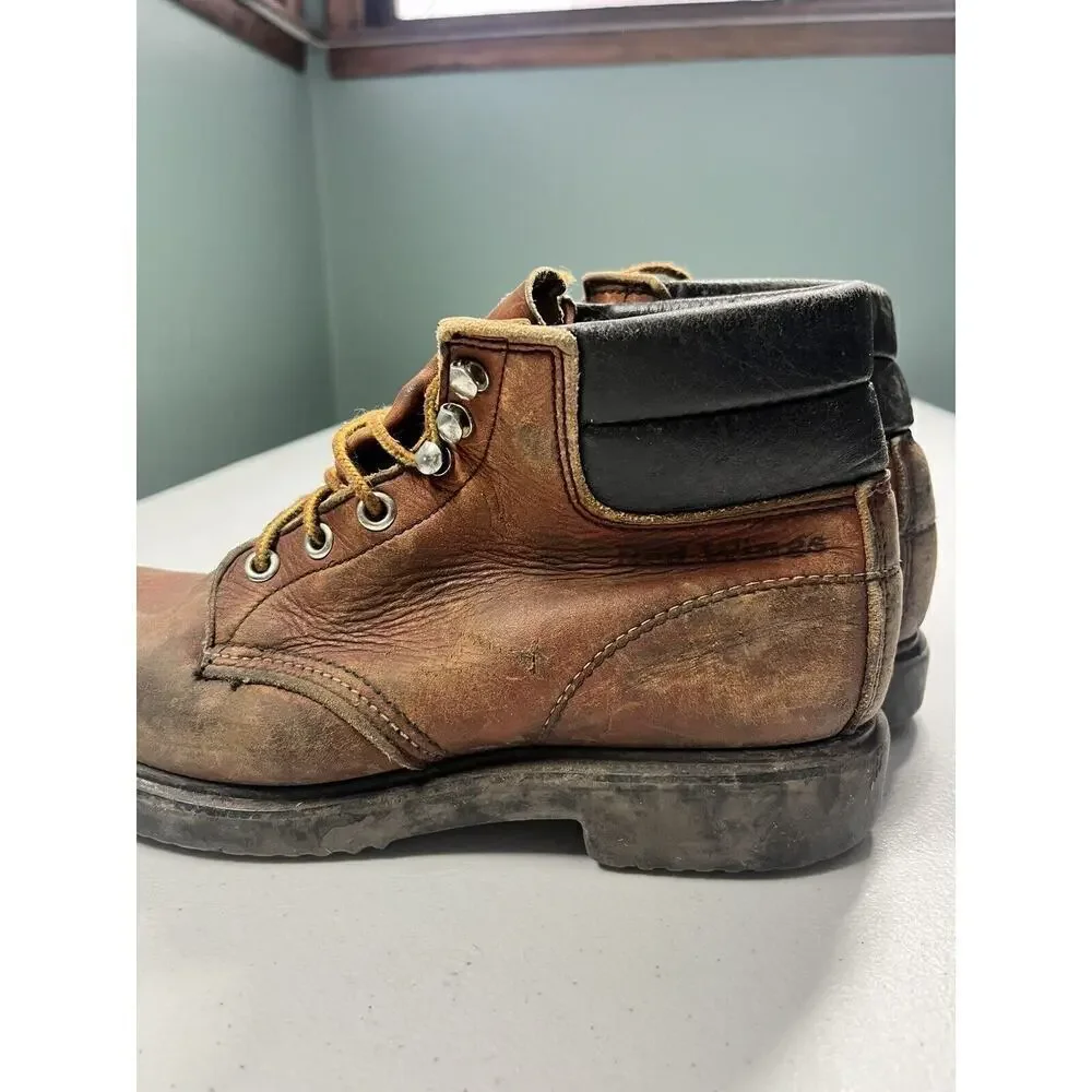 Redwing Womens Low Lace Up Western Vintage Leather Work Boot Size 7B